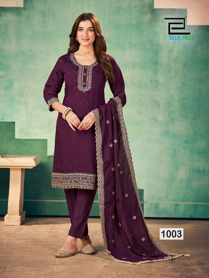 Full Moon By Blue Hills Sequence work Readymade Suits Catalog

